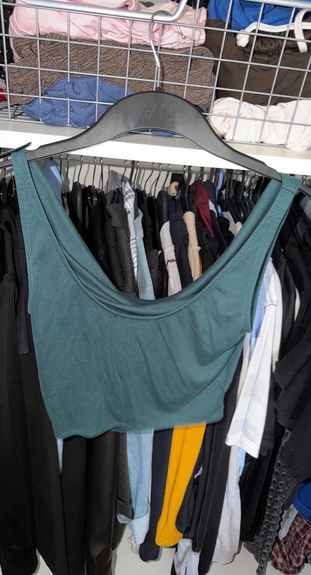 Drapeli Yeşil Bluz - Görsel 3