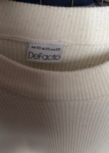 Beyaz Uzun Kollu Salaş Kazak - Görsel 2