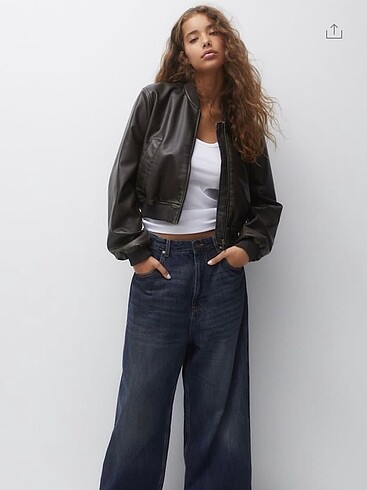 Pull and Bear Pull and bear deri ceket