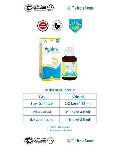Gaz giderici bitkisel şurup 100 ml- Zencefil, Rezene , Anason, D
