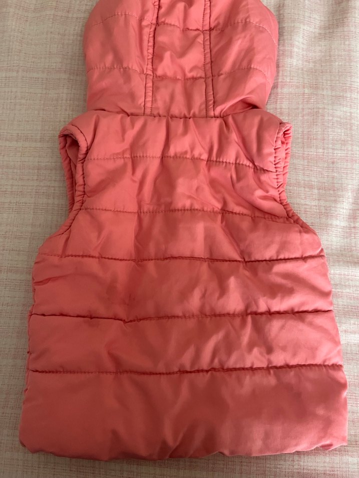 Kız Çocuk Kapüşonlu Fermuarlı Pembe Yelek - Görsel 3
