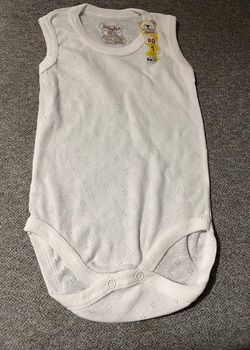 Gri Baskılı Erkek Bebek Kolsuz Body - Görsel 4