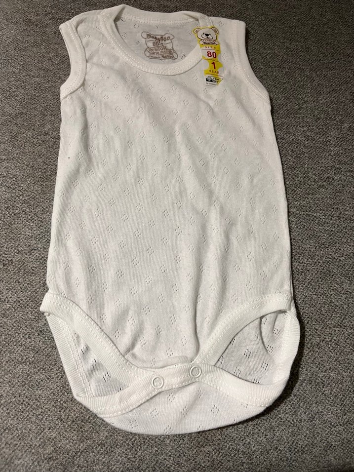 Gri Baskılı Erkek Bebek Kolsuz Body - Görsel 4