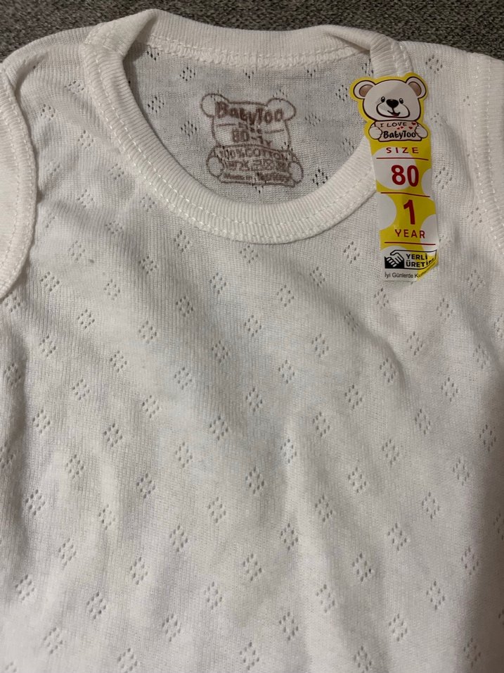 Gri Baskılı Erkek Bebek Kolsuz Body - Görsel 5