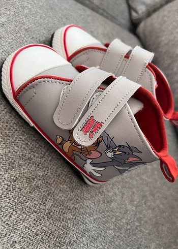 Gri Beyaz Erkek Bebek İlk Adım Ayakkabısı - Görsel 2