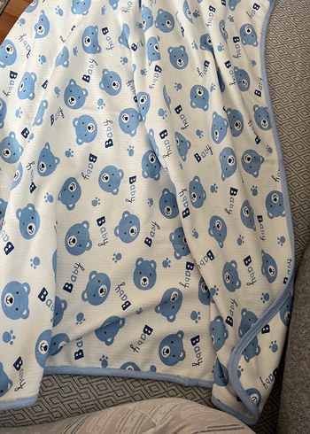 Mavi Baskılı Çocuk Battaniyesi - Görsel 3