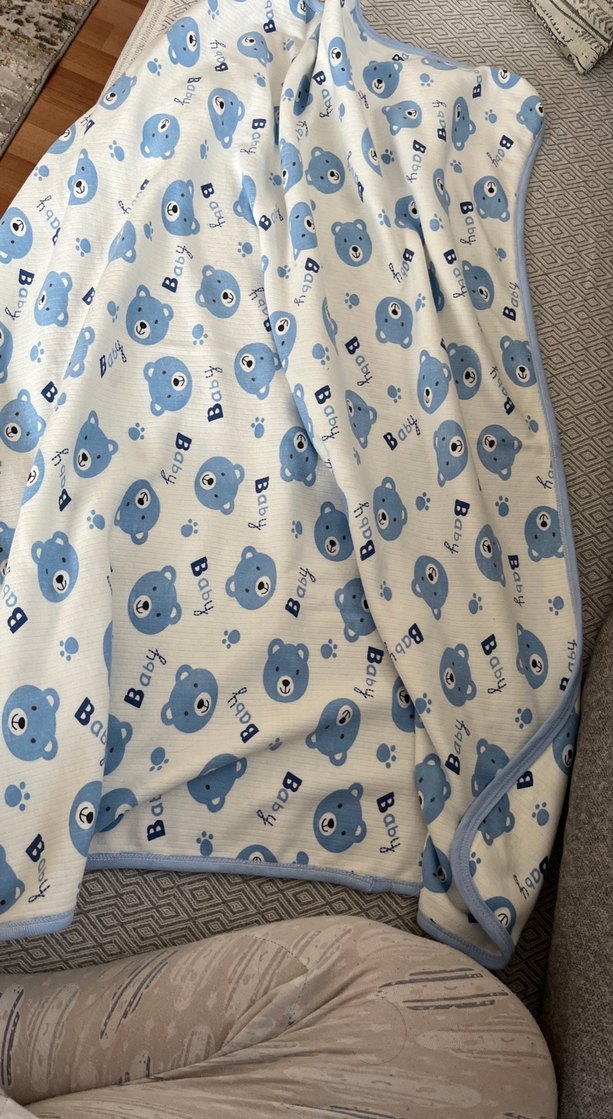 Mavi Baskılı Çocuk Battaniyesi - Görsel 3