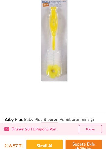 Sarı Bebek Biberon Temizleme Fırçası - Görsel 4