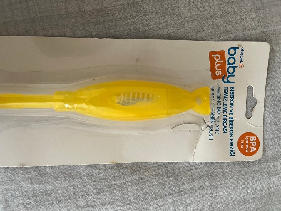 Sarı Bebek Biberon Temizleme Fırçası - Görsel 3