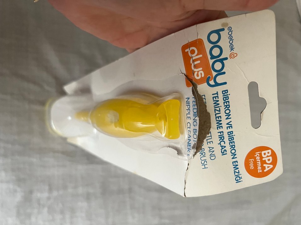 Sarı Bebek Biberon Temizleme Fırçası - Görsel 2