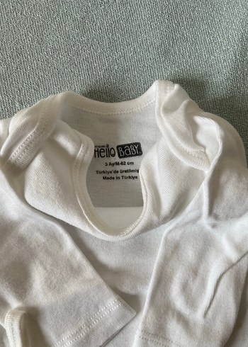 Beyaz Uzun Kollu Bebek Erkek Body Seti - Görsel 3