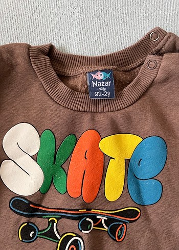 Erkek Çocuk Kahverengi Skate Sweatshirt - Görsel 2