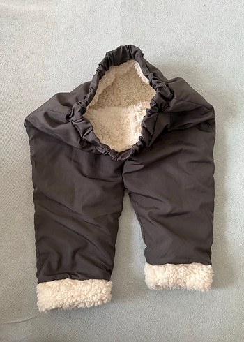 Erkek Bebek Gri Kürklü  Tulumu - Görsel 4