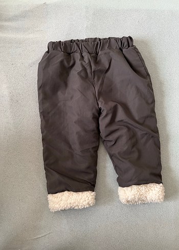 Erkek Bebek Gri Kürklü  Tulumu - Görsel 3