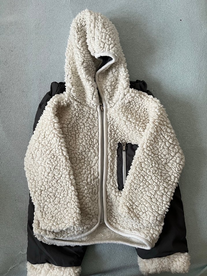 Erkek Bebek Gri Kürklü  Tulumu - Görsel 2