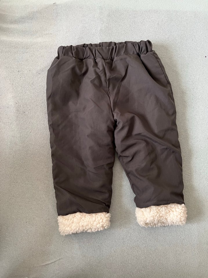 Erkek Bebek Gri Kürklü  Tulumu - Görsel 3