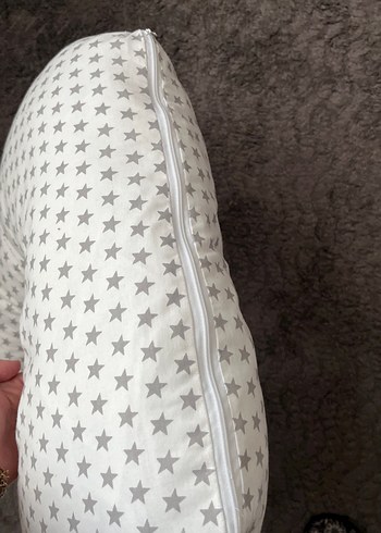 Gri Yıldız Desenli Emzirme ve Hamile Yastığı - Görsel 3