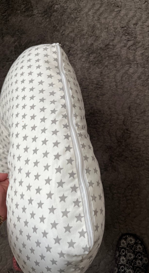 Gri Yıldız Desenli Emzirme ve Hamile Yastığı - Görsel 3