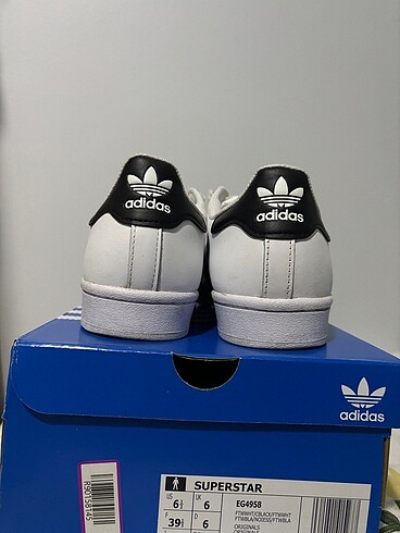 39,5 Beden beyaz Renk Adidas superstar klasik 39,5 numara