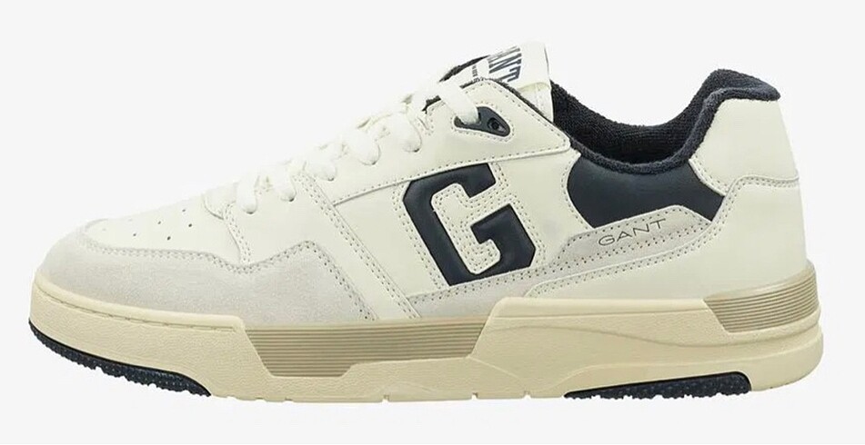 GANT Erkek Bej Deri Logolu Sneaker