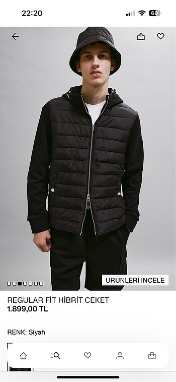 l Beden H&M regular fit hibrit ceket L beden