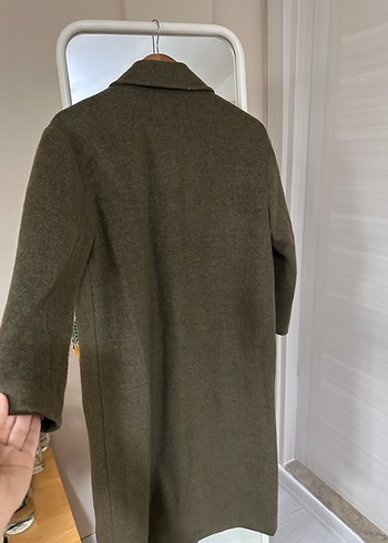 s Beden haki Renk Haki Renk Düğmeli Uzun Kaban