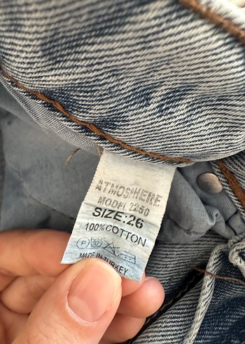 26 Beden mavi Renk Bol Kesim Kadın Kot Pantolon