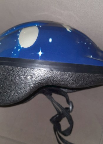 Mavi Baskılı Astronot Desenli Motosiklet Kaskı - Görsel 3