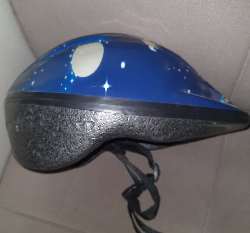 Mavi Baskılı Astronot Desenli Motosiklet Kaskı - Görsel 3