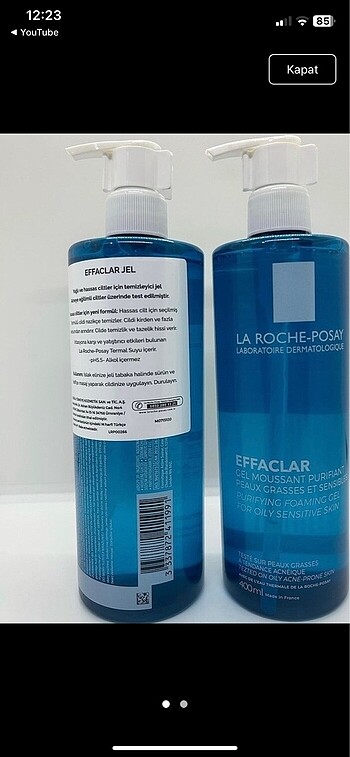 La Roche Posay La roche posay akne karşıtı yüz temizleme jeli + akne karşıtı ne