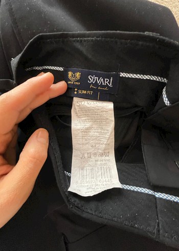 Kadın Siyah Kumaş Kumaş Pantolon - Görsel 2