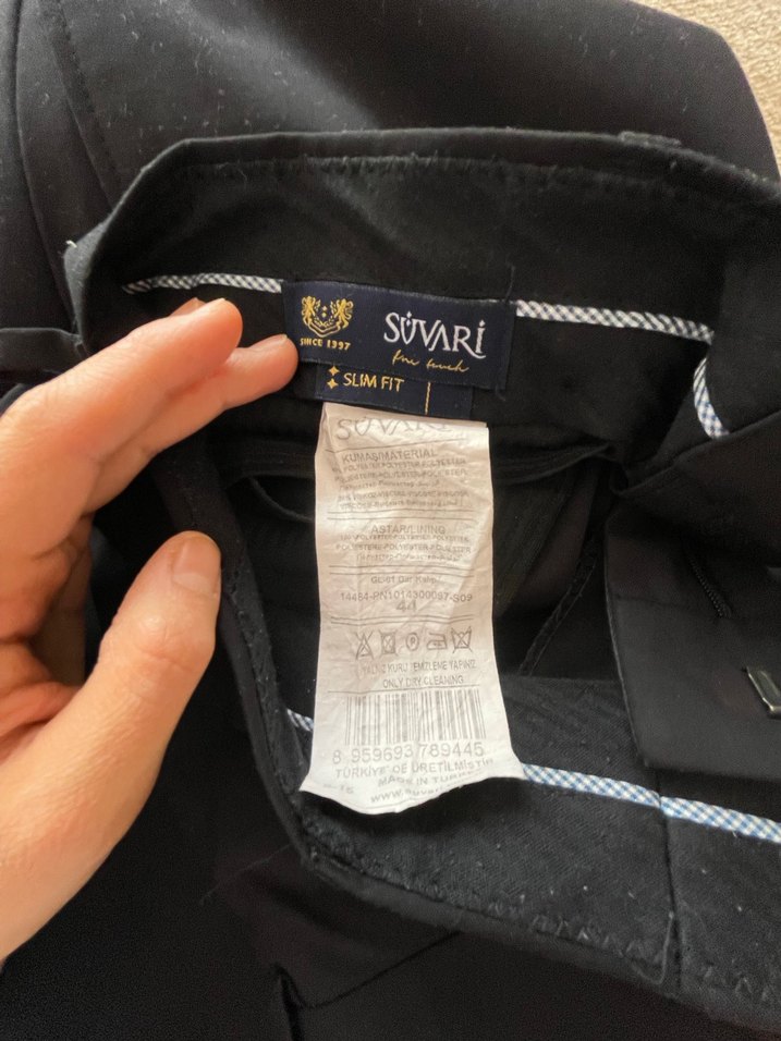 Kadın Siyah Kumaş Kumaş Pantolon - Görsel 2