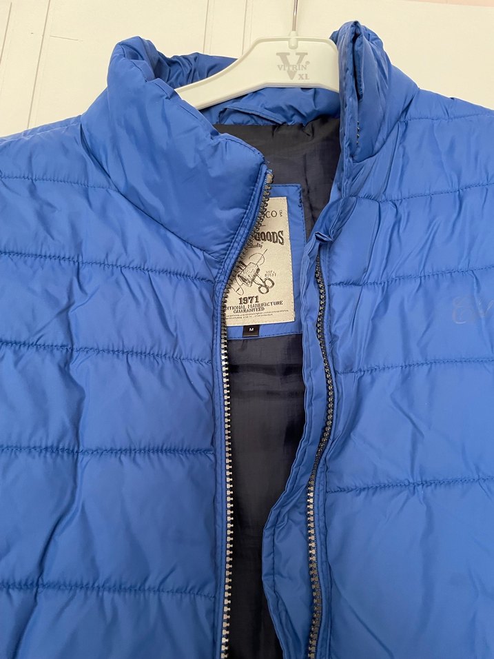 Çocuk Mavi Fermuarlı Dik Yaka Yelek - Görsel 2