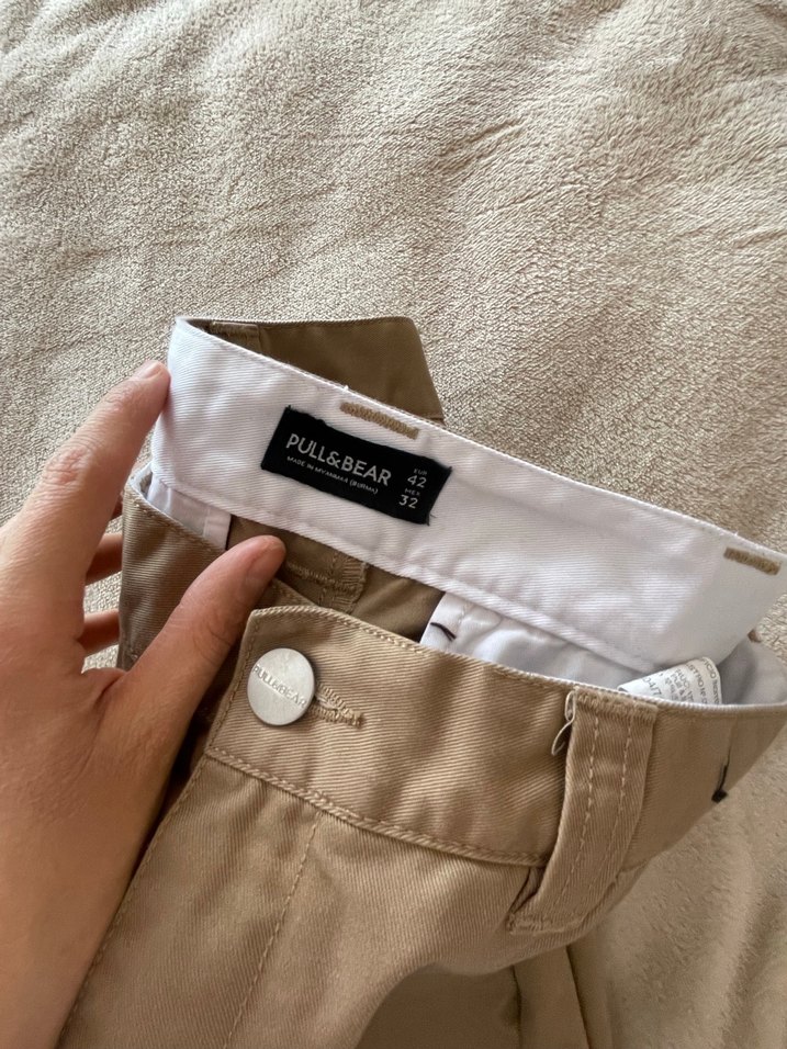 Bej Kemerli Erkek Midi Pantolon - Görsel 2