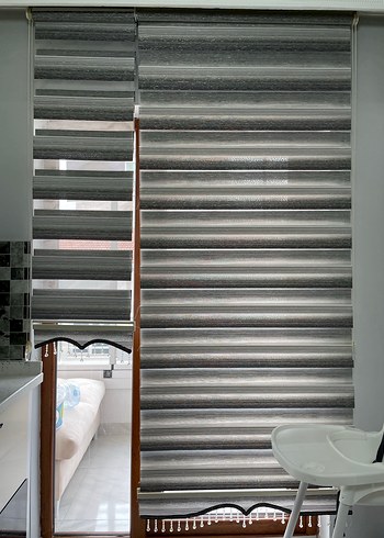 Gri Çizgili Stor Perde - Görsel 2