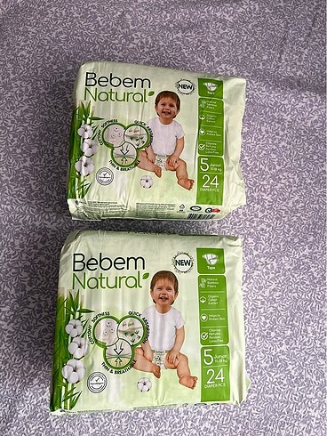Bebemnatural 5 beden bantlı bebek bezi