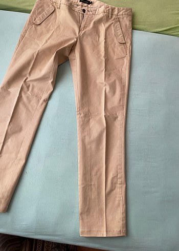 Bej Erkek Keten Pantolon Regular Fit