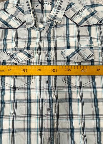 Gri Ekose Desenli Kısa Kollu Erkek Gömlek - Görsel 3