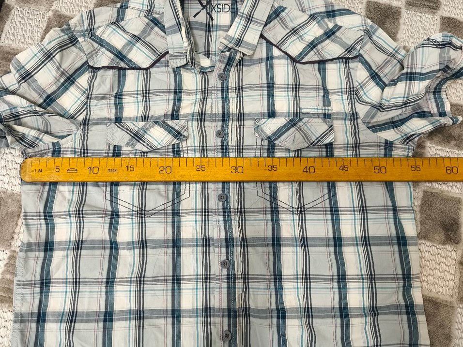 Gri Ekose Desenli Kısa Kollu Erkek Gömlek - Görsel 3