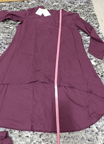 52 Beden bordo Renk Tesettür tunik takım #sefamerve