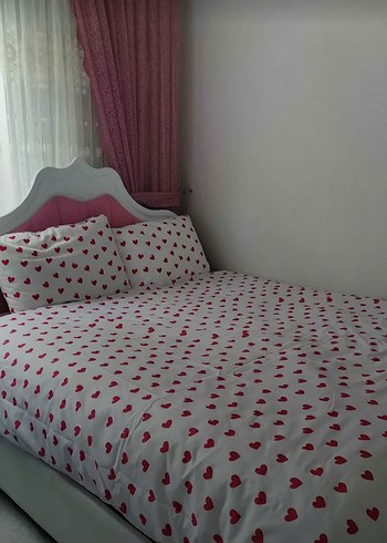 Beden Çift kişilik Kalp Desenli Nevresim Takımı
