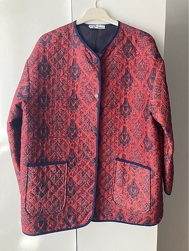 Bordo etnik desen ceket