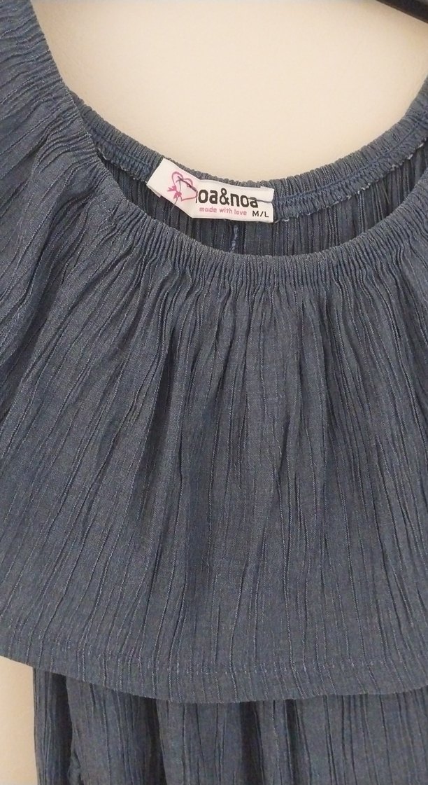 Linen Bohem Uzun Elbise - Görsel 2