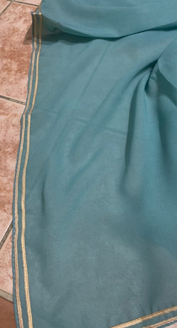 Turkuaz İpek Görünümlü eşarp - Görsel 2