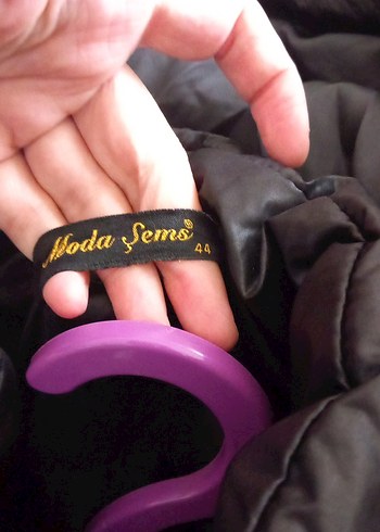 Uzun Siyah Kadın Kışlık Mont - Görsel 8