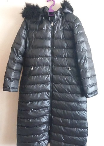 LC Waikiki Uzun Siyah Kadın Kışlık Mont
