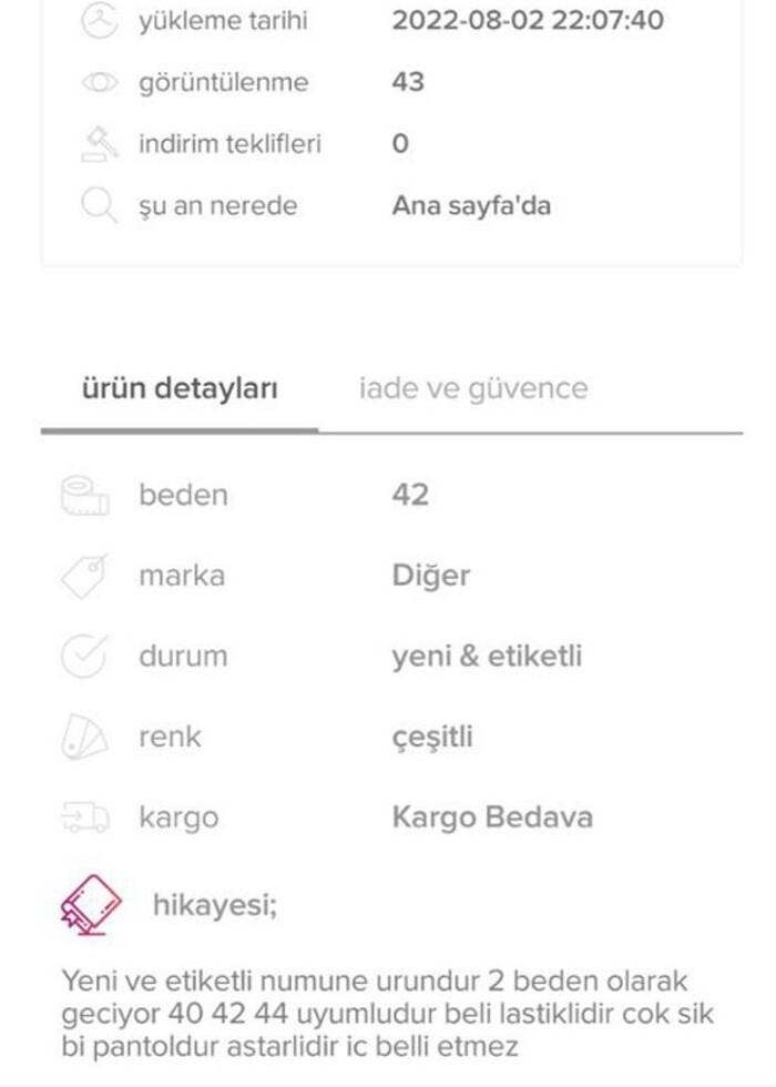 Yazlık pantol - Görsel 3