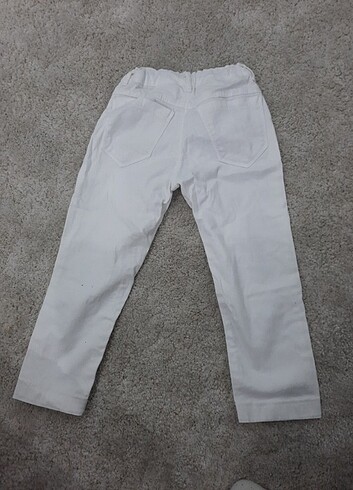 4 Yaş Beden beyaz Renk Çocuk pantalon
