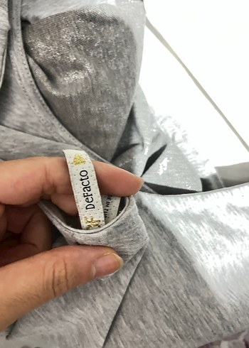 Gri Uzun Kollu Tişört - Görsel 3