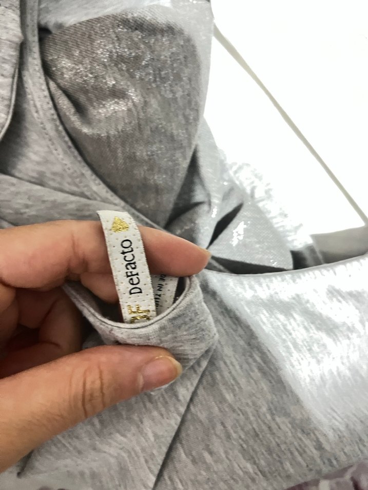 Gri Uzun Kollu Tişört - Görsel 3